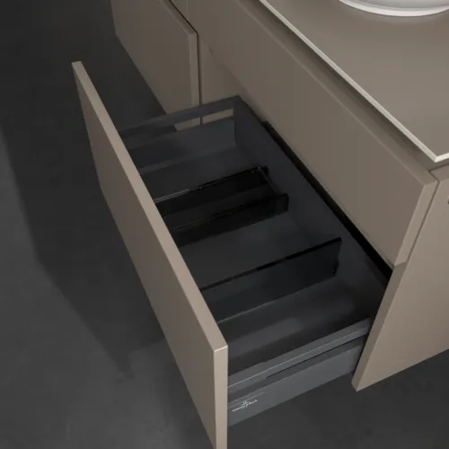 VILLEROY BOCH Legato toaletní skříňka, 4 výsuvy, 1400 x 550 x 500 mm, Truffle Grey / Truffle Grey #B59000VG, obrázek 7