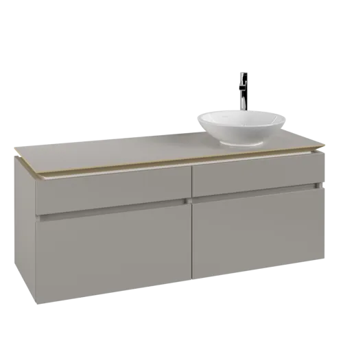 VILLEROY BOCH Legato toaletní skříňka, 4 výsuvy, 1400 x 550 x 500 mm, Soft Grey / Soft Grey #B59000VK