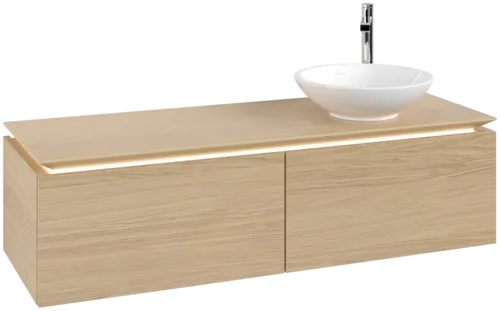 VILLEROY BOCH Legato toaletní skříňka, s osvětlením, 2 výsuvy, 1400 x 380 x 500 mm, severský dub / severský dub #B589L0VJ