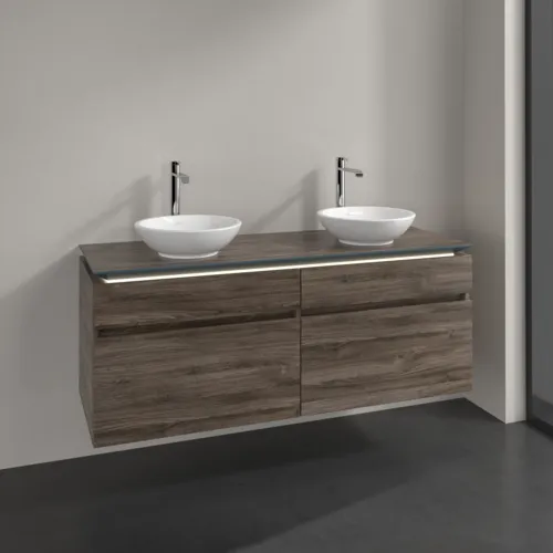 VILLEROY BOCH Legato toaletní skříňka, s osvětlením, 4 výsuvy, 1400 x 550 x 500 mm, Kamenný dub / Kamenný dub #B592L0RK, obrázek 2