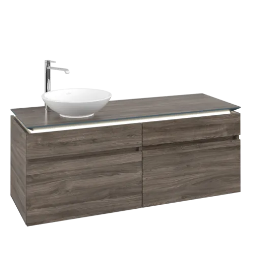 VILLEROY BOCH Legato toaletní skříňka, s osvětlením, 4 výsuvy, 1400 x 550 x 500 mm, Kamenný dub / Kamenný dub #B588L0RK