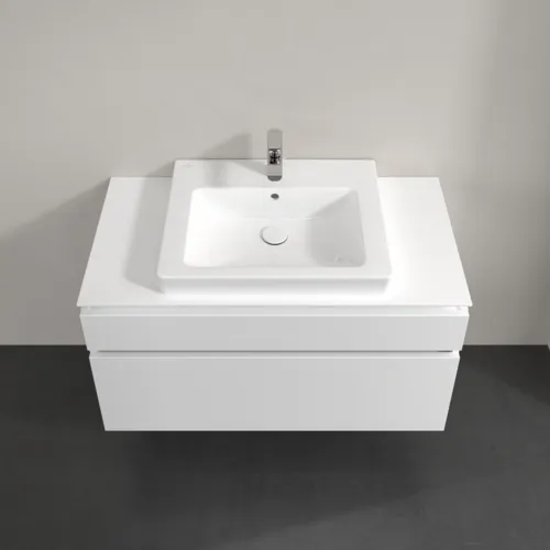 VILLEROY BOCH Legato toaletní skříňka, 2 výsuvy, 1000 x 550 x 500 mm, bílá matná / bílá matná #B68100MS, obrázek 4
