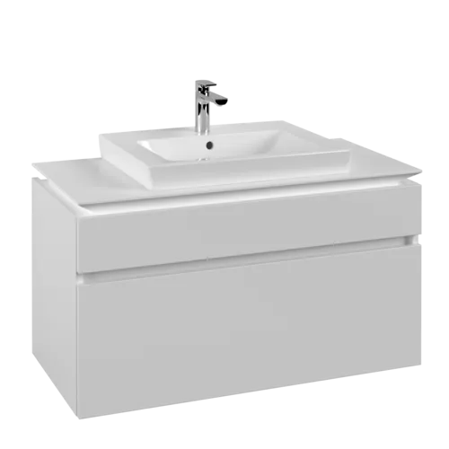 VILLEROY BOCH Legato toaletní skříňka, 2 výsuvy, 1000 x 550 x 500 mm, bílá matná / bílá matná #B68100MS