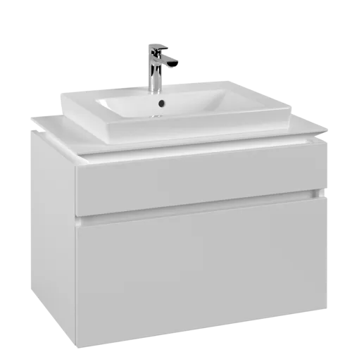 VILLEROY BOCH Legato toaletní skříňka, s osvětlením, 2 výsuvy, 800 x 550 x 500 mm, bílá matná / bílá matná #B679L0MS
