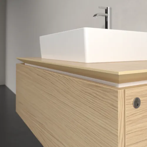 VILLEROY BOCH Legato toaletní skříňka, s osvětlením, 1 zásuvka, 1000 x 380 x 500 mm, severský dub / severský dub #B603L0VJ, obrázek 4