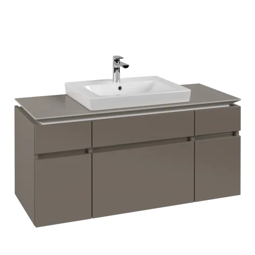 VILLEROY BOCH Legato toaletní skříňka, 5 výsuvů, 1200 x 550 x 500 mm, Truffle Grey / Truffle Grey #B68300VG