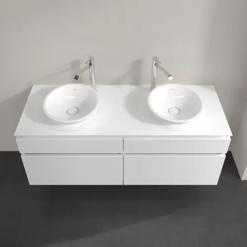 VILLEROY BOCH Legato toaletní skříňka, 4 výsuvy, 1400 x 550 x 500 mm, lesklá bílá / lesklá bílá #B59200DH, obrázek 4