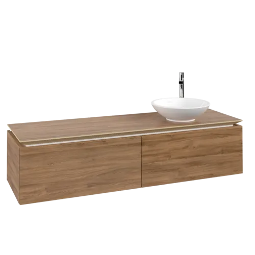 VILLEROY BOCH Legato toaletní skříňka, 2 výsuvy, 1600 x 380 x 500 mm, dub Kansas / dub Kansas #B59700RH