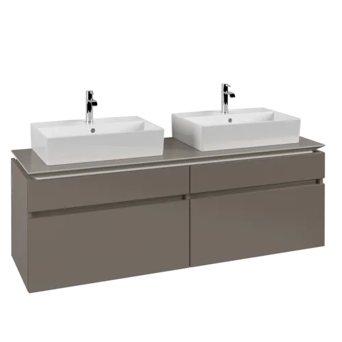 VILLEROY BOCH Legato toaletní skříňka, 4 výsuvy, 1600 x 550 x 500 mm, Truffle Grey / Truffle Grey #B67700VG