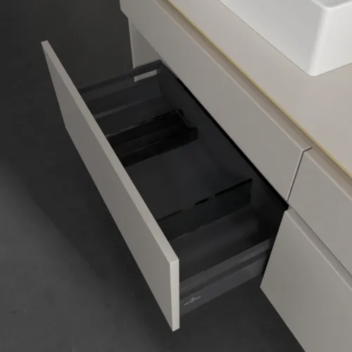 VILLEROY BOCH Legato toaletní skříňka, 4 výsuvy, 1600 x 550 x 500 mm, Soft Grey / Soft Grey #B67700VK, obrázek 6