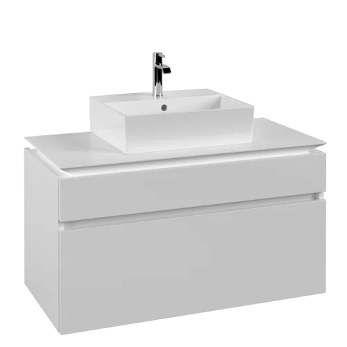 VILLEROY BOCH Legato toaletní skříňka, 2 výsuvy, 1000 x 550 x 500 mm, bílá matná / bílá matná #B60400MS