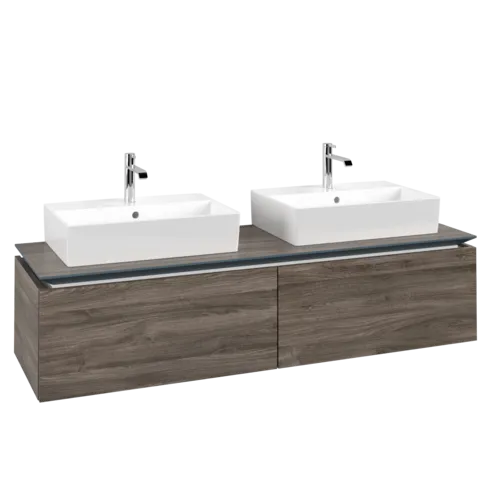 VILLEROY BOCH Legato toaletní skříňka, 2 výsuvy, 1600 x 380 x 500 mm, Kamenný dub / Kamenný dub #B67600RK