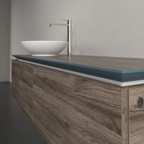 VILLEROY BOCH Legato toaletní skříňka, s osvětlením, 2 výsuvy, 1400 x 380 x 500 mm, Kamenný dub / Kamenný dub #B587L0RK, obrázek 4