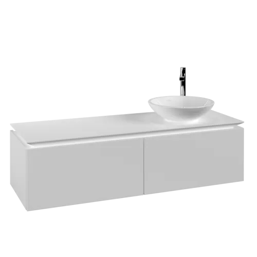 VILLEROY BOCH Legato toaletní skříňka, 2 výsuvy, 1400 x 380 x 500 mm, bílá matná / bílá matná #B58900MS