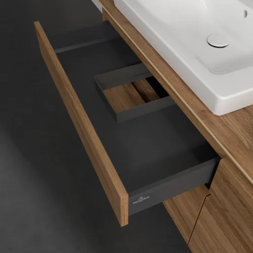 VILLEROY BOCH Legato toaletní skříňka, s osvětlením, 4 výsuvy, 1600 x 550 x 500 mm, dub Kansas / dub Kansas #B693L0RH, obrázek 6