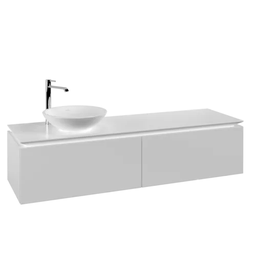 VILLEROY BOCH Legato toaletní skříňka, 2 výsuvy, 1600 x 380 x 500 mm, bílá matná / bílá matná #B59500MS