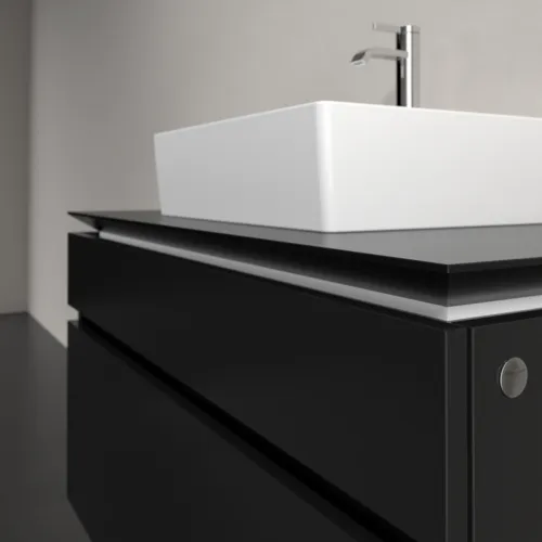 VILLEROY BOCH Legato toaletní skříňka, 2 výsuvy, 1000 x 550 x 500 mm, černý matný lak / černý matný lak #B60400PD, obrázek 5