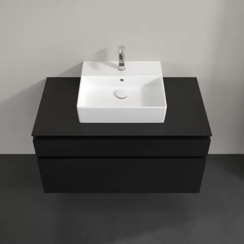 VILLEROY BOCH Legato toaletní skříňka, 2 výsuvy, 1000 x 550 x 500 mm, černý matný lak / černý matný lak #B60400PD, obrázek 4