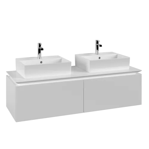 VILLEROY BOCH Legato toaletní skříňka, 2 výsuvy, 1400 x 380 x 500 mm, bílá matná / bílá matná #B66800MS