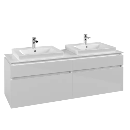 VILLEROY BOCH Legato toaletní skříňka, 4 výsuvy, 1600 x 550 x 500 mm, lesklá bílá / lesklá bílá #B69300DH