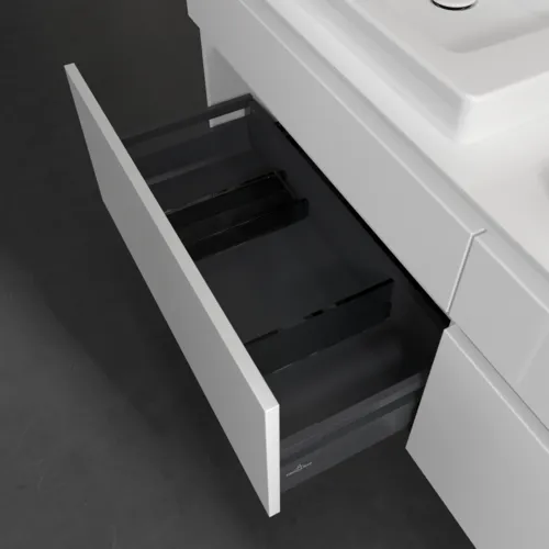 VILLEROY BOCH Legato toaletní skříňka, 4 výsuvy, 1600 x 550 x 500 mm, lesklá bílá / lesklá bílá #B69300DH, obrázek 6