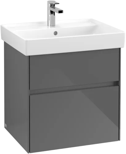 VILLEROY BOCH Toaletní skříňka Collaro, s osvětlením, 2 výsuvy, 554 x 546 x 444 mm, lesklá šedá #C008B0FP