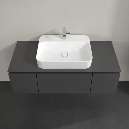 VILLEROY BOCH Legato toaletní skříňka, 3 výsuvy, 1200 x 380 x 500 mm, lesklá šedá / lesklá šedá #B75700FP, obrázek 4