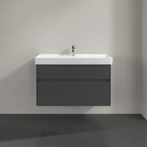 VILLEROY BOCH Toaletní skříňka Collaro, 2 výsuvy, 954 x 546 x 444 mm, lesklá šedá #C01100FP, obrázek 3