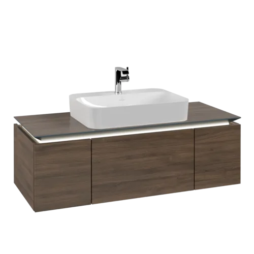 VILLEROY BOCH Legato toaletní skříňka, s osvětlením, 3 výsuvy, 1200 x 380 x 500 mm, Arizona Oak / Arizona Oak #B757L0VH