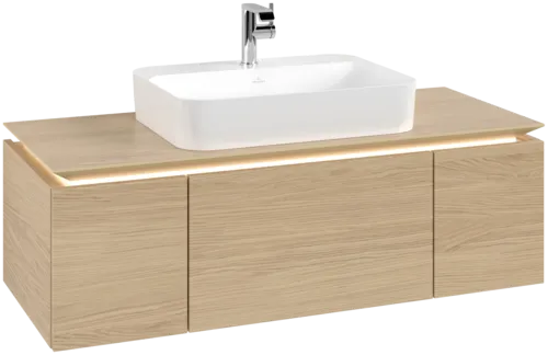 VILLEROY BOCH Legato toaletní skříňka, s osvětlením, 3 výsuvy, 1200 x 380 x 500 mm, severský dub / severský dub #B757L0VJ