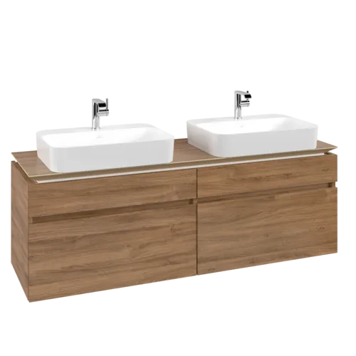 VILLEROY BOCH Legato toaletní skříňka, 4 výsuvy, 1600 x 550 x 500 mm, dub Kansas / dub Kansas #B76800RH
