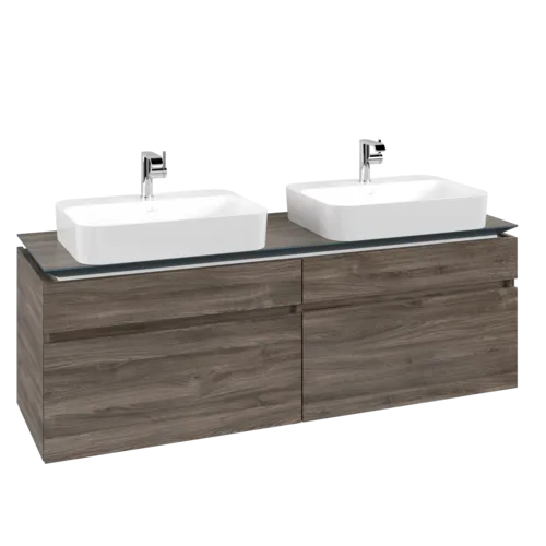 VILLEROY BOCH Legato toaletní skříňka, 4 výsuvy, 1600 x 550 x 500 mm, Kamenný dub / Kamenný dub #B76800RK