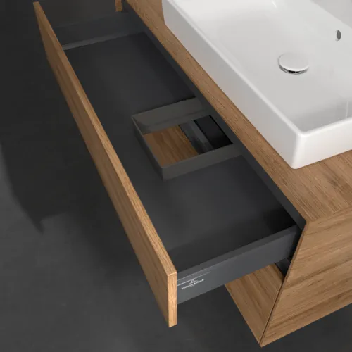 VILLEROY BOCH Umyvadlová skříňka Collaro, s osvětlením, 2 výsuvy, 1000 x 548 x 500 mm, dub Kansas #C018B0RH, obrázek 8