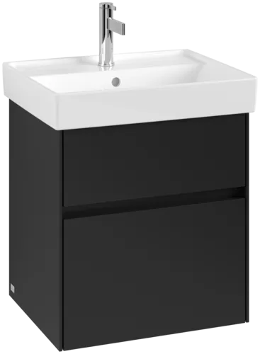 VILLEROY BOCH Toaletní skříňka Collaro, 2 výsuvy, 510 x 546 x 414 mm, Volcano Black #C00700VL