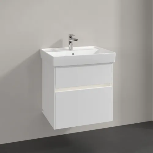 VILLEROY BOCH Toaletní skříňka Collaro, s osvětlením, 2 výsuvy, 554 x 546 x 444 mm, lesklá bílá #C008B0DH, obrázek 2