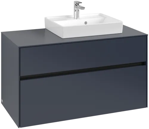 VILLEROY BOCH Toaletní skříňka Collaro, 2 výsuvy, 1000 x 548 x 500 mm, Marine Blue / Marine Blue #C01500VQ