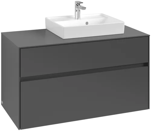 VILLEROY BOCH Collaro toaletní skříňka, 2 výsuvy, 1000 x 548 x 500 mm, grafit / grafit #C01500VR
