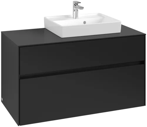 VILLEROY BOCH Collaro toaletní skříňka, 2 výsuvy, 1000 x 548 x 500 mm, Volcano Black / Volcano Black #C01500VL
