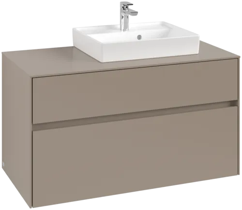 VILLEROY BOCH Toaletní skříňka Collaro, 2 výsuvy, 1000 x 548 x 500 mm, taupe / taupe #C01500VM