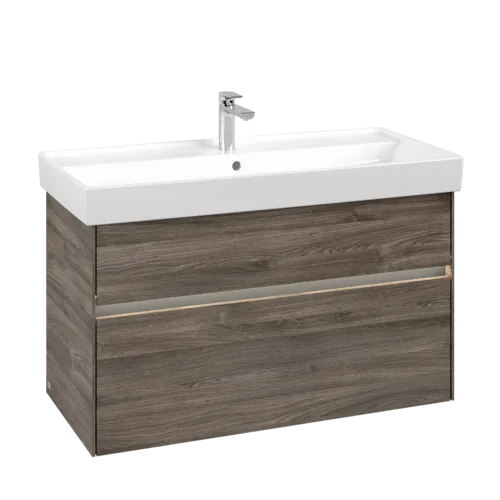 VILLEROY BOCH Umyvadlová skříňka Collaro, s osvětlením, 2 výsuvy, 954 x 546 x 444 mm, dub kamenný #C011B0RK