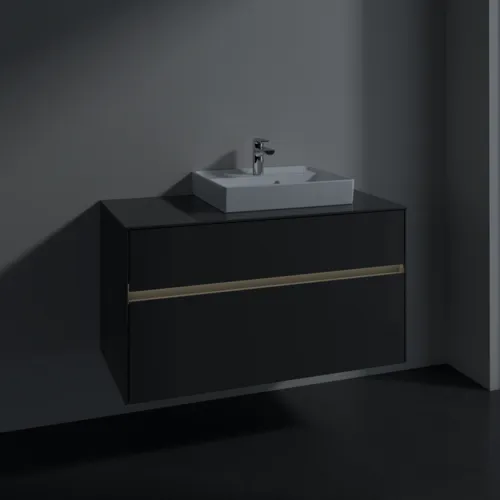 VILLEROY BOCH Toaletní skříňka Collaro, s osvětlením, 2 výsuvy, 1000 x 548 x 500 mm, lesklá šedá / lesklá šedá #C015B0FP, obrázek 5