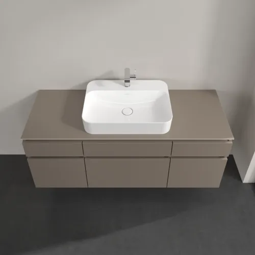 VILLEROY BOCH Legato toaletní skříňka, 5 výsuvů, 1400 x 550 x 500 mm, Truffle Grey / Truffle Grey #B76000VG, obrázek 4
