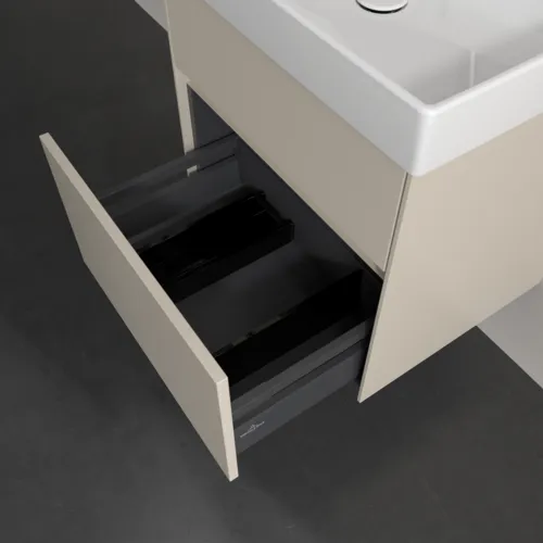 VILLEROY BOCH Toaletní skříňka Collaro, 2 výsuvy, 554 x 546 x 444 mm, kašmírově šedá #C00800VN, obrázek 6