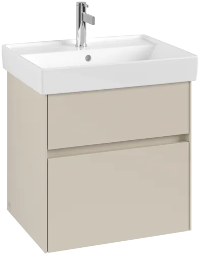 VILLEROY BOCH Toaletní skříňka Collaro, 2 výsuvy, 554 x 546 x 444 mm, kašmírově šedá #C00800VN
