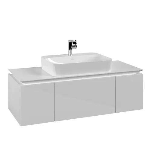 VILLEROY BOCH Legato toaletní skříňka, 3 výsuvy, 1200 x 380 x 500 mm, lesklá bílá / lesklá bílá #B75700DH