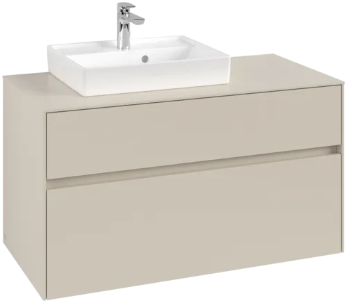 VILLEROY BOCH Toaletní skříňka Collaro, 2 výsuvy, 1000 x 548 x 500 mm, Cashmere Grey / Cashmere Grey #C01400VN