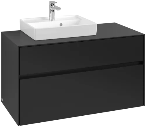 VILLEROY BOCH Collaro toaletní skříňka, 2 výsuvy, 1000 x 548 x 500 mm, Volcano Black / Volcano Black #C01400VL