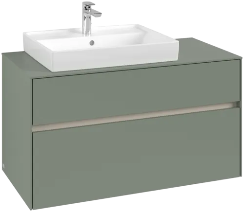 VILLEROY BOCH Toaletní skříňka Collaro, 2 výsuvy, 1000 x 548 x 500 mm, Soft Green / Soft Green #C01700AF