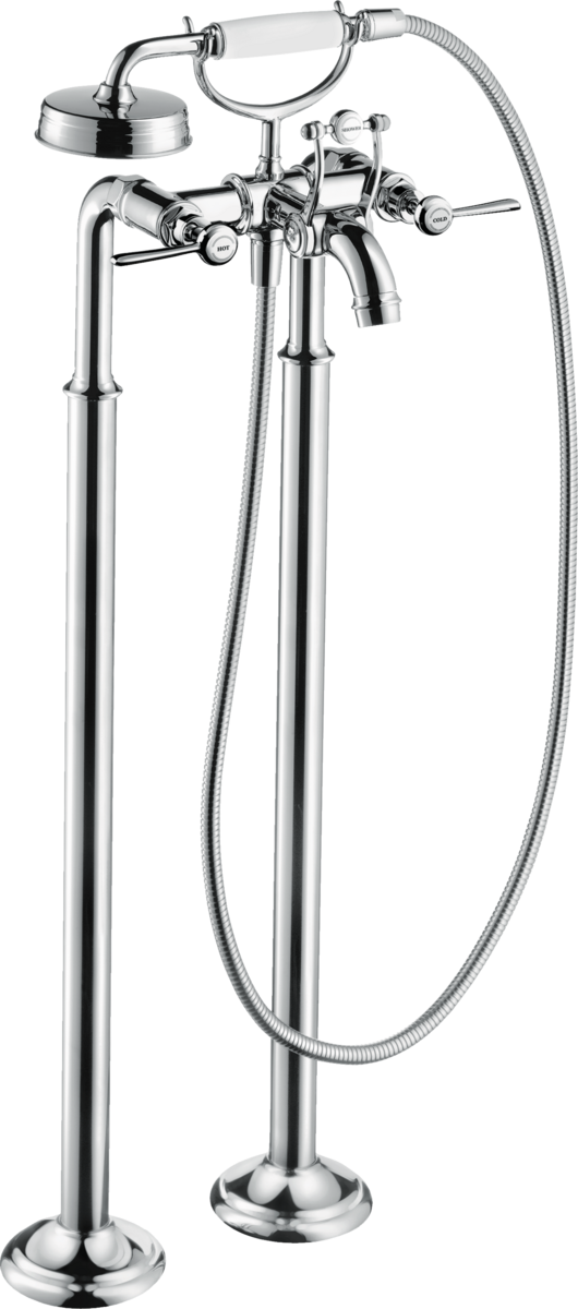 HANSGROHE AXOR Montreux Vanová baterie se dvěma ovládacími prvky volně stojící na podlaze, s páčkovými rukojeťmi 16553000