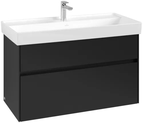 VILLEROY BOCH Toaletní skříňka Collaro, s osvětlením, 2 výsuvy, 954 x 546 x 444 mm, Volcano Black #C011B0VL